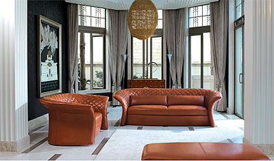 Pattinatore Leather Sofa Set by Planum