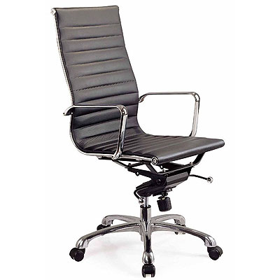 High back leatherette office chair CR2180