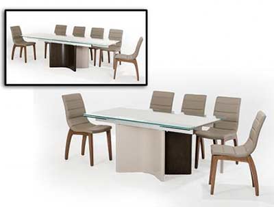 Modern Extendable Dining Table Nevio