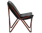 Black Leatherette Lounge Chair Z067