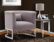 Grey Fabric Accent Chair ArL Ellie