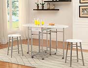 White and Metal Counter Table set CO080