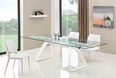 Extendable Glass Dining Table VG025