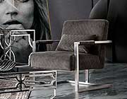 Grey Velvet Accent Chair DS Estudio