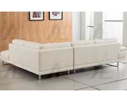 White Leather Sectional Sofa AE 025