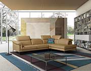 Taupe Leather Sofa Sectional NJ Bliss