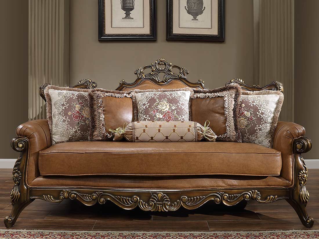 vintage caramel leather sofa
