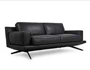 Dark Grey Leather  Sofa 85