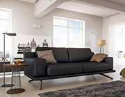 Dark Grey Leather  Sofa 85