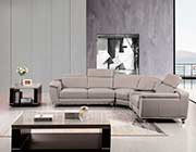 Leather Sectional Sofa in Gray AE 535