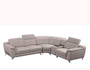 Leather Sectional Sofa in Gray AE 535