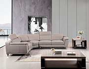 Leather Sectional Sofa in Gray AE 535