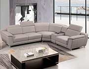 Leather Sectional Sofa in Gray AE 535