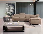 Leather Sectional Sofa in Gray AE 535