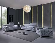 Dark Gray Leather Sofa set GU 03