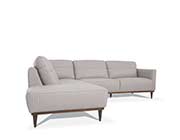 Top Grain Leather Sofa AC Tiziana in Pearl Gray