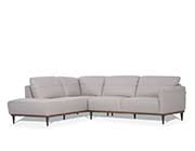 Top Grain Leather Sofa AC Tiziana in Pearl Gray