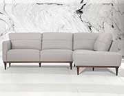 Top Grain Leather Sofa AC Tiziana in Pearl Gray