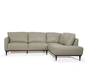 Top Grain Leather Sofa AC Tiziana in Pearl Gray