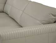 Top Grain Leather Sofa AC Tiziana in Pearl Gray