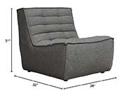 Modular Sectional Sofa in Sand Fabric DS Marcus