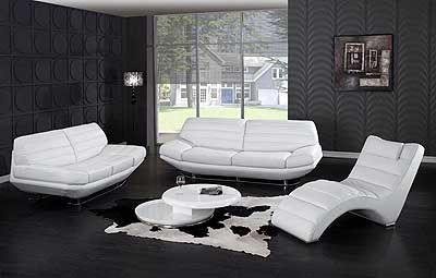 Sofa Set White Jaguar