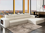 Orange Leather Sectional Polaris Mini