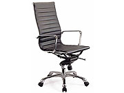 High back red leatherette office chair CR2180