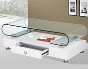 Modern white and glass coffee table BQ33