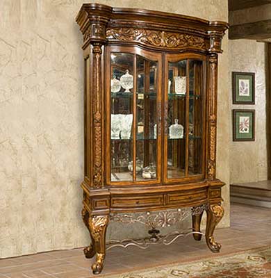 BT 043 Oak 2-Door China Display Cabinet