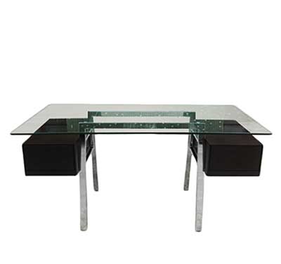 Modern Glass Top Office Desk EStyle 24