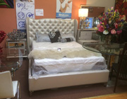 Hollywood Loft Upholstered Frost Bed by AICO