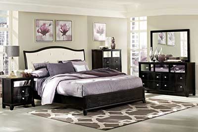 Nicole Black Sleigh Bed HE299