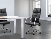 Contemporary High Back White Office chair Z-131
