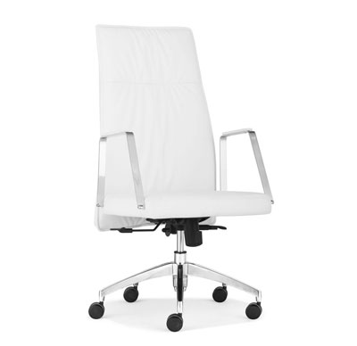Contemporary High Back White Office chair Z-131