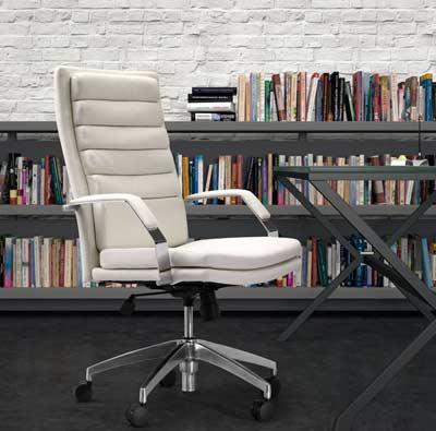 Modern Style Office chair in White Z327