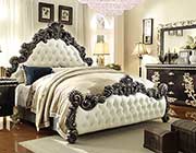 Traditional Tufted Eco Leather Bed HD8021