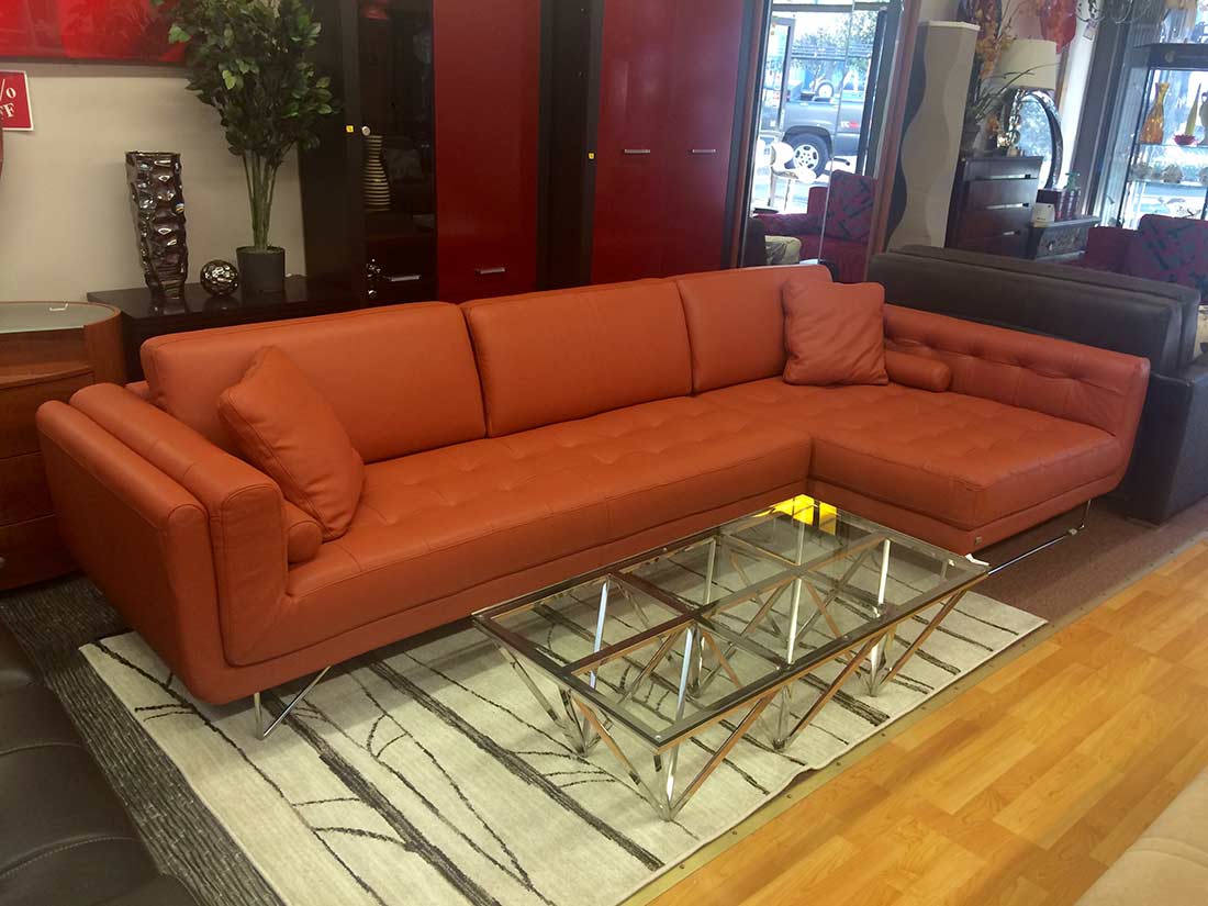 the brick leather sectional sofa