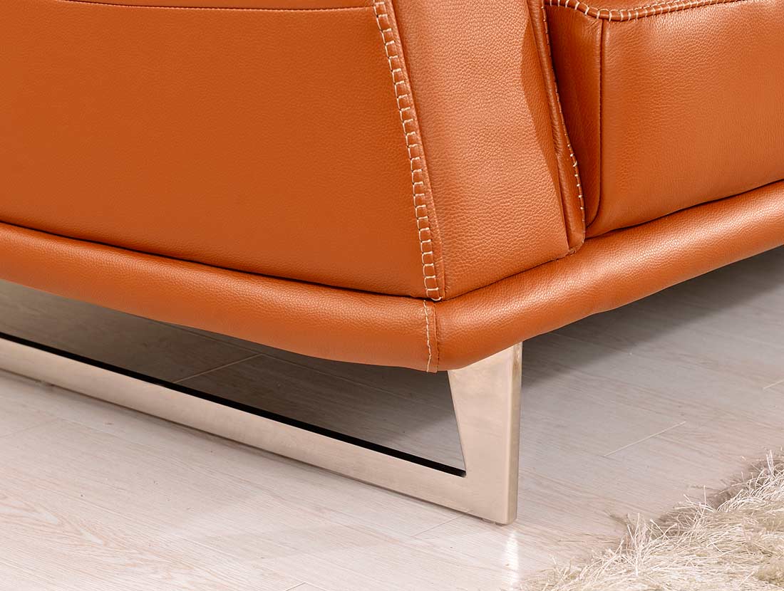ultra modern orange leather sofa
