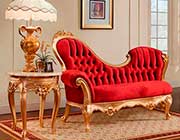 Red Velvet Chaise Lounge 756