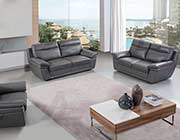 Cream Italian leather sofa set AEK 092