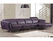 Black Italian leather sectional AEK 023