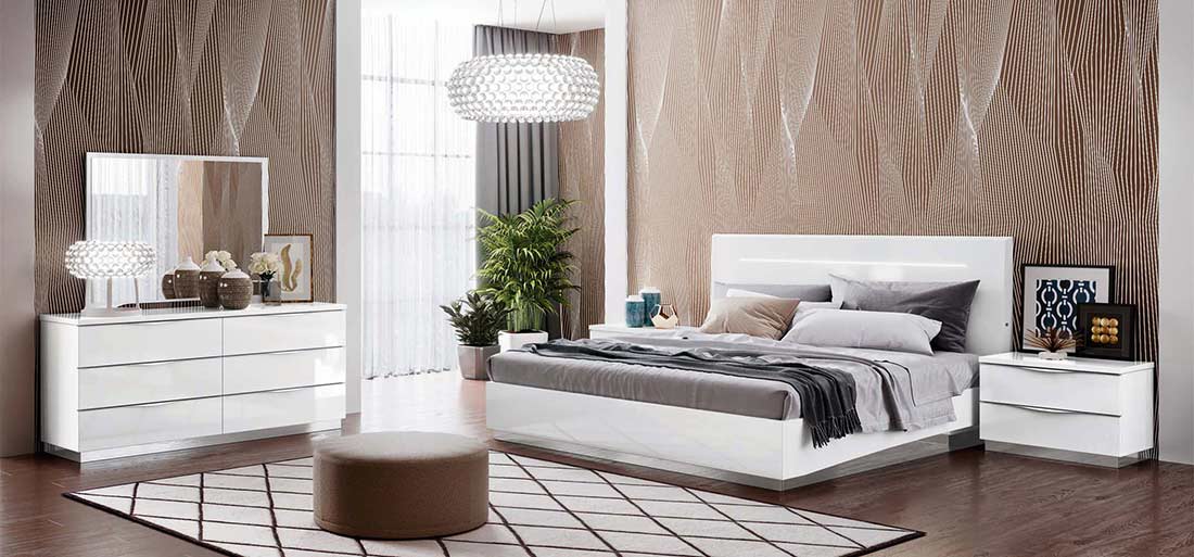 modern white lacquer bedroom furniture