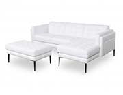 Murray 440 White Leather sofa by Moroni