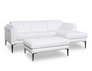 Murray 440 White Leather sofa by Moroni