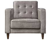 Platinum Grey Velvet Sofa DS Cypress