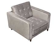 Platinum Grey Velvet Sofa DS Cypress