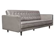 Platinum Grey Velvet Sofa DS Cypress