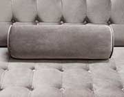 Platinum Grey Velvet Sofa DS Cypress