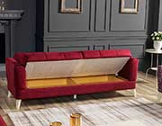 Bordeaux Fabric Sofa Bed Alaina